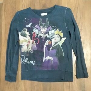Disney Villains Long Sleeve Shirt Women Size XXS Cruella Maleficent Evil Queen